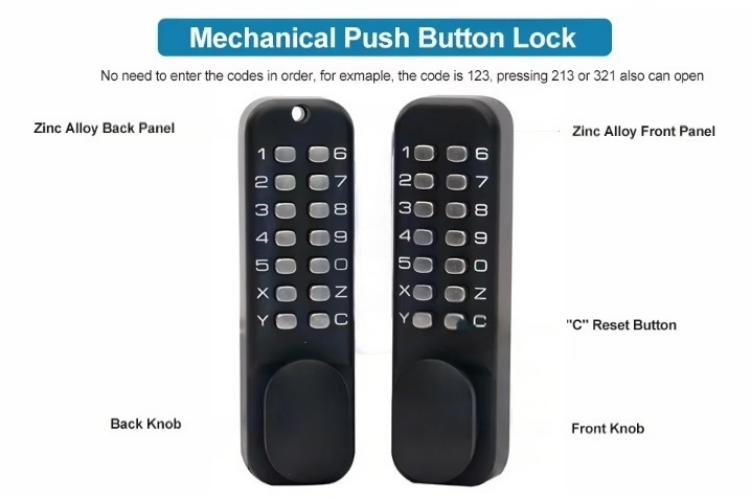 Mechanical combination lock -- Model No.:GT-DH201